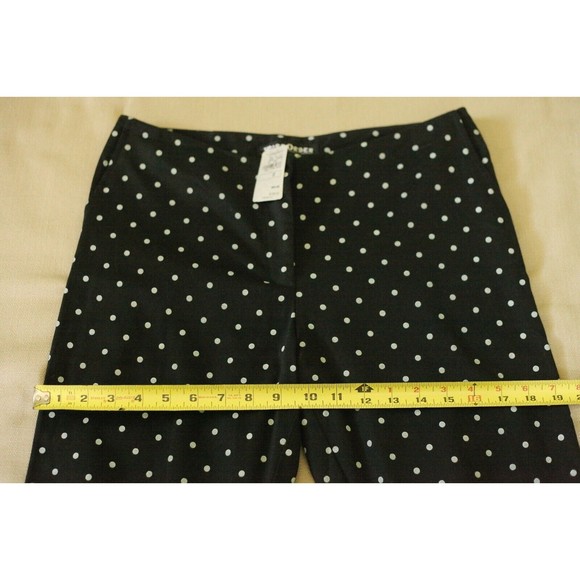 VTG Work Order Neiman Marcus Sz 8 Career Cropped Pants Polka Dot Black Gray - Picture 6 of 8